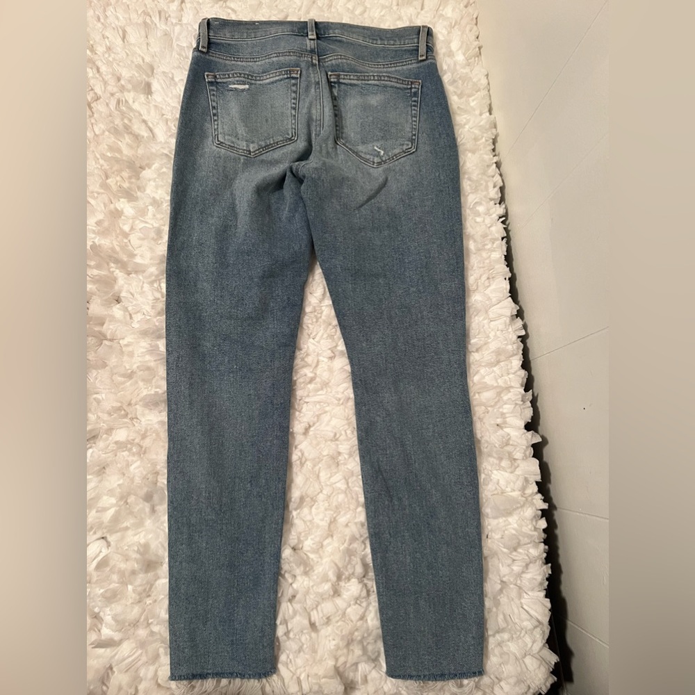 Loft Jeans Distressed‎ Light Wash Skinny Women’s Jeans Sz 26 Inseam 27” - Picture 7 of 8
